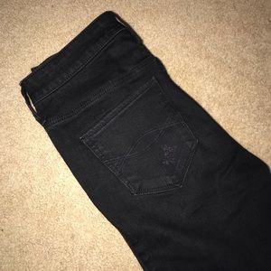 abercrombie high rise ripped black jeans